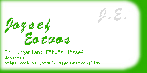 jozsef eotvos business card