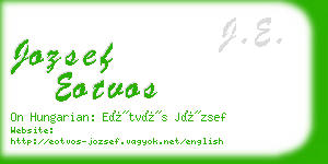 jozsef eotvos business card